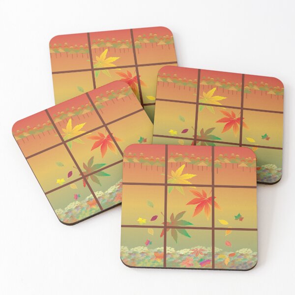 Item preview, Falling Leaves on Window Pane designed and sold by QueenieLamb.