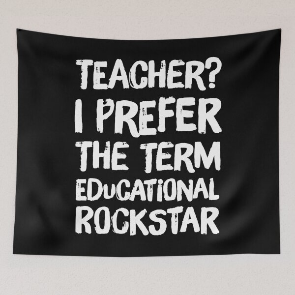 Item preview, Teacher I prefer the term educational rockstar - funny teacher designed and sold by Captain Mood.