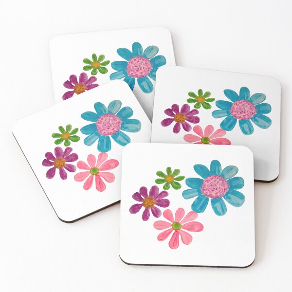 Item preview, Gouache multicolored daisies designed and sold by altairaleon.