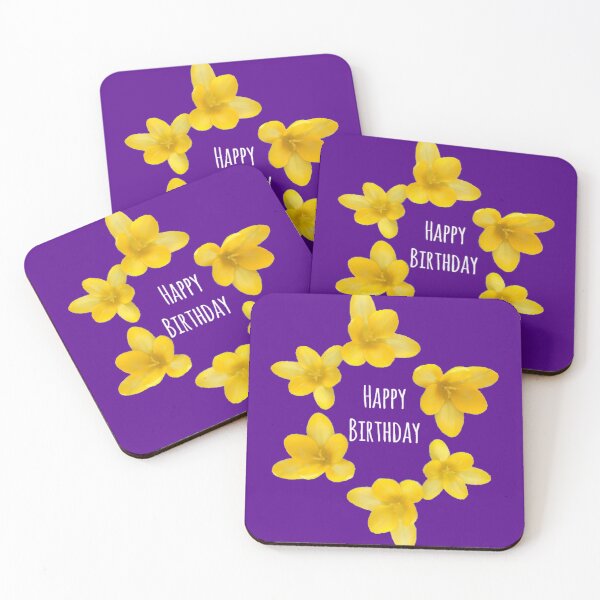 Item preview, Happy Birthday (yellow crocuses)   designed and sold by Amanda1775.