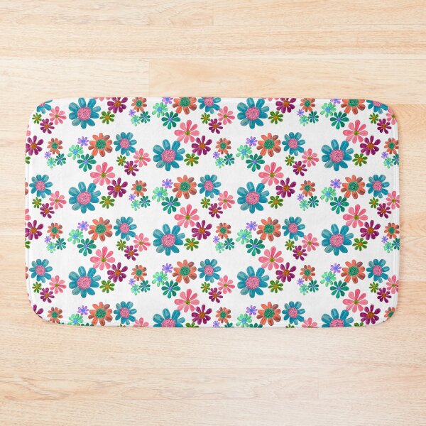 Item preview, Gouache multicolored daisies pattern  designed and sold by altairaleon.
