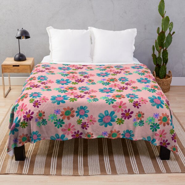 Item preview, Gouache multicolored daisies pattern  designed and sold by altairaleon.