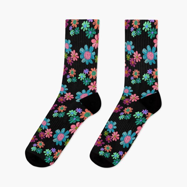 Item preview, Gouache multicolored daisies pattern  designed and sold by altairaleon.