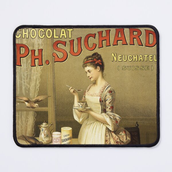 Item preview, CHOCOLAT PH. SUCHARD Neuchatel Swiss Chocolate Drink Vintage French Poster designed and sold by retroposters.