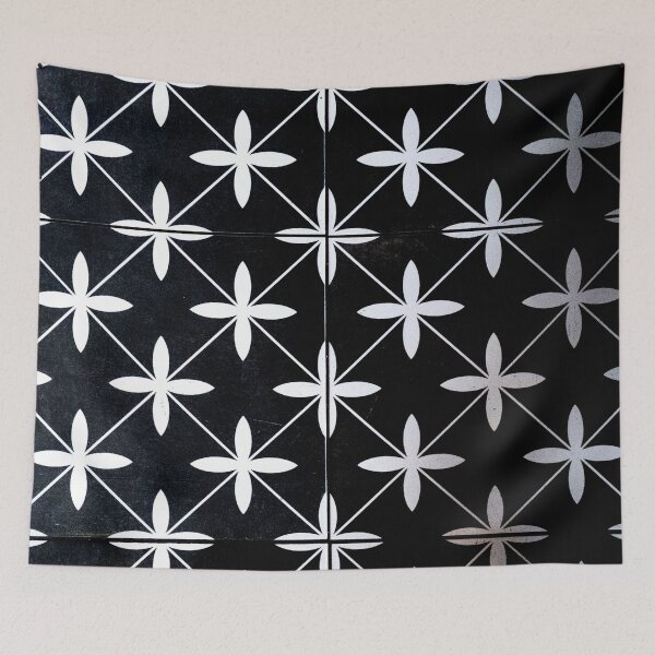 Item preview, PATTERN DESIGN STUDY #19 - Black and White Grid Targets on Textile designed and sold by DEL-Productions.