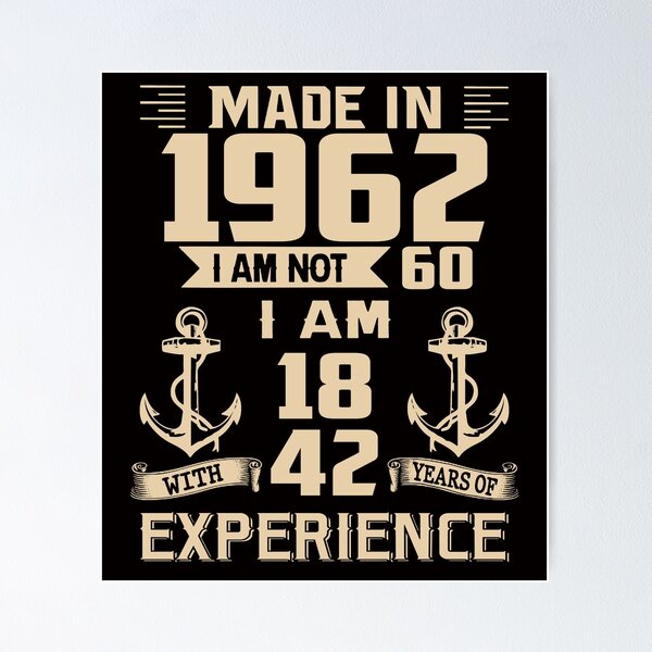 Item preview, Anchor Made In 1962 60th Birthday 60 Years Old designed and sold by AperAmyiah.