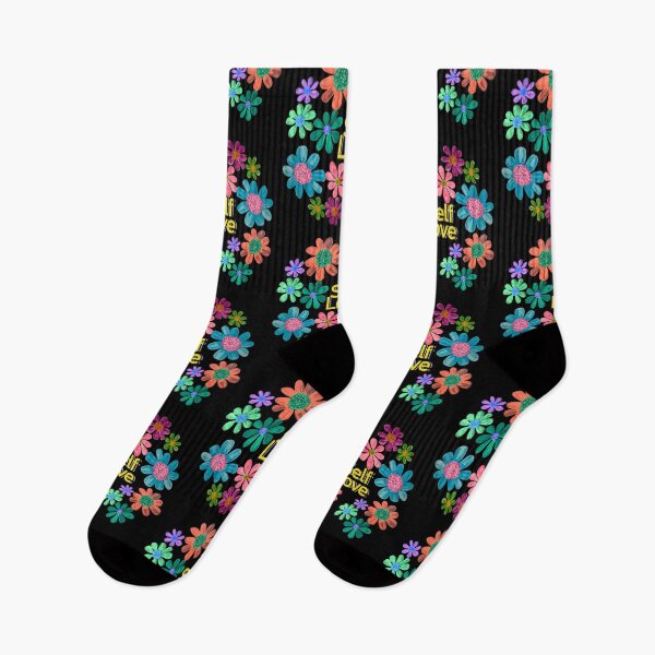 Item preview, Self love gouache multicolored daisies pattern  designed and sold by altairaleon.