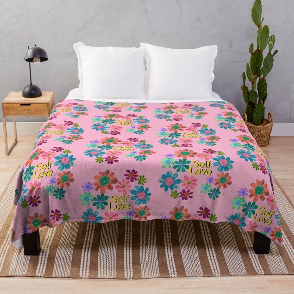 Item preview, Self love gouache multicolored daisies pattern  designed and sold by altairaleon.