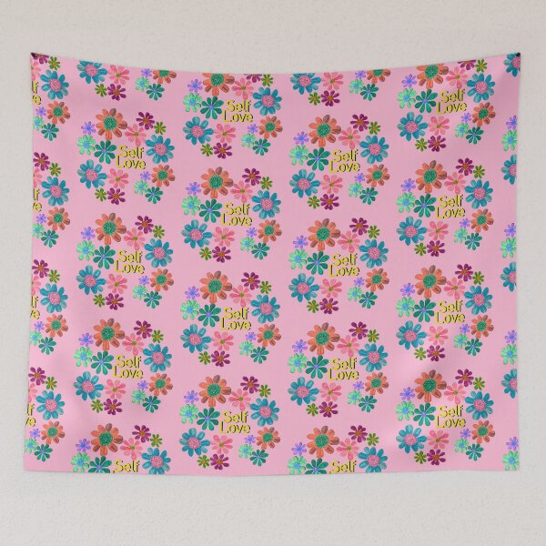 Item preview, Self love gouache multicolored daisies pattern  designed and sold by altairaleon.