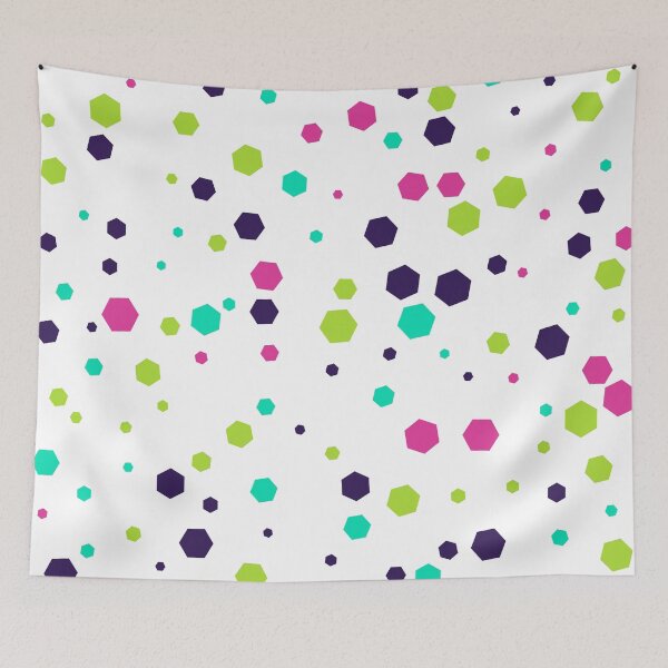 Item preview, Abstract seamless pattern with hexagons. Flat colors. designed and sold by designer437.