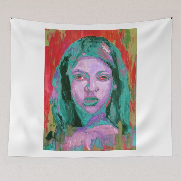Item preview, Colorful painting portrait of girl  designed and sold by oanaunciuleanu.