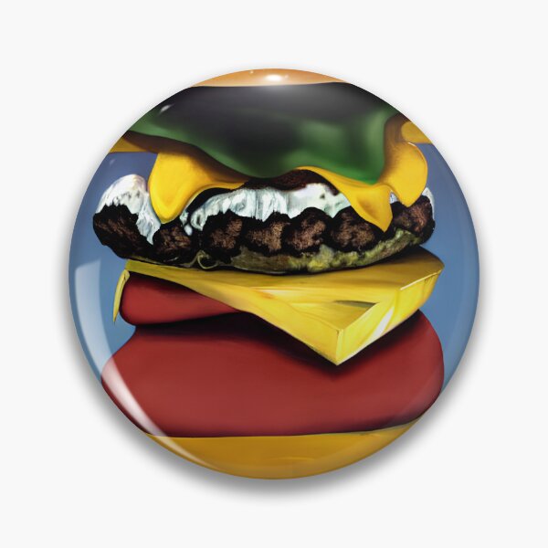 Artikelvorschau, Ein köstlicher Hamburger, inspiriert von Salvador Dali entworfen und verkauft von CometArtAI.