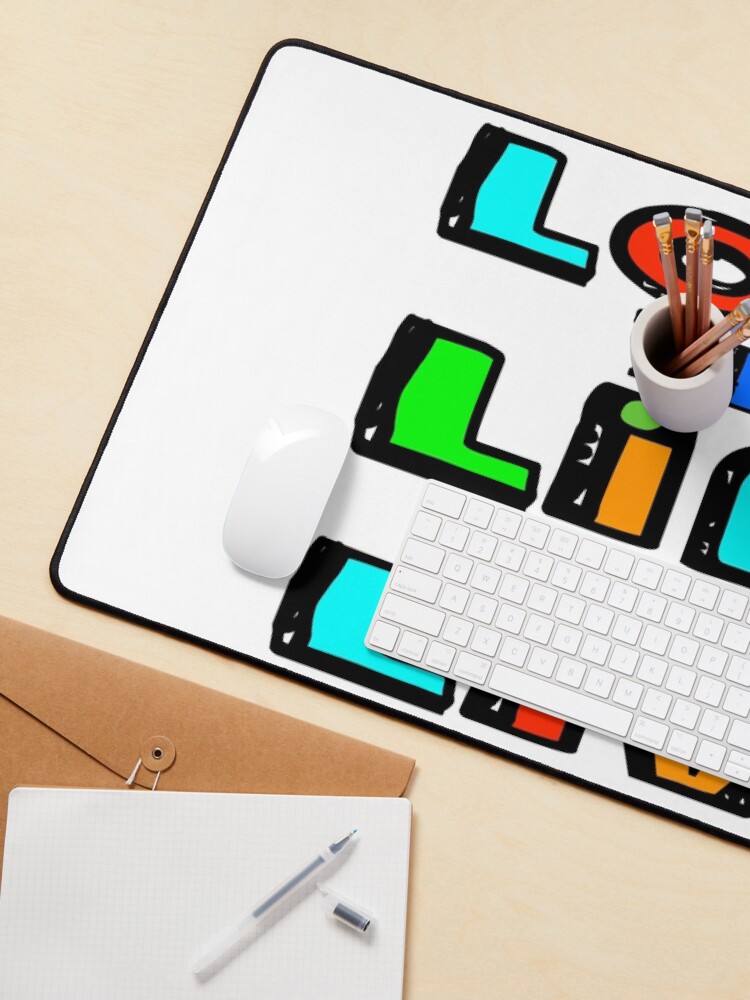 Alfombrilla de ratón «Ama la vida que vives, Frases de arte pop, Frases