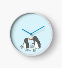 Penguin Family Clock