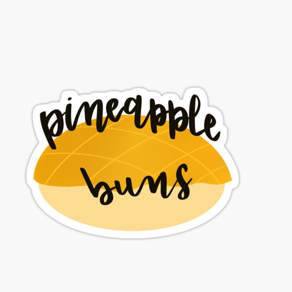 "Pineapple buns" Sticker for Sale by jkdiep Redbubble