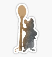 Rat with spoon Inspired Silhouette Sticker