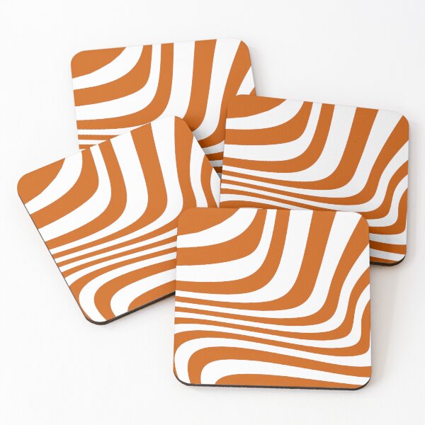 Artikelvorschau, Geometrisches Muster mit gebrannten orangefarbenen und weißen Wellenlinien entworfen und verkauft von by-jwp.