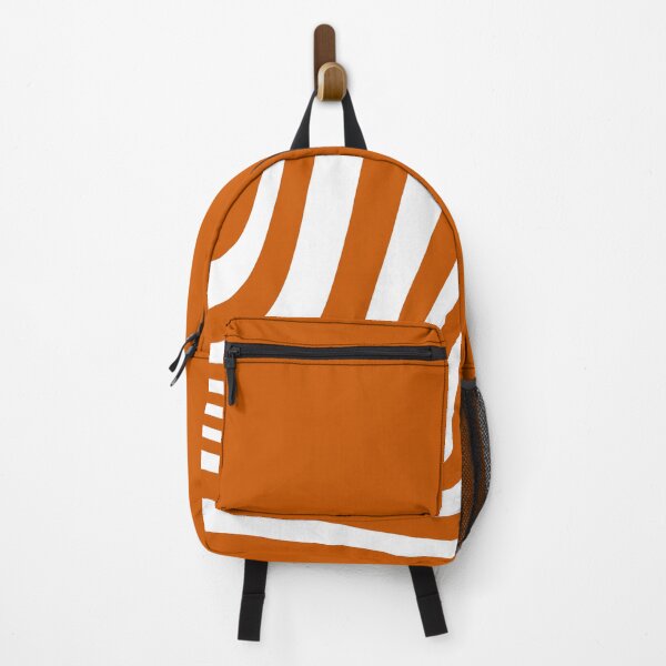 Item preview, Burnt orange and white wavy lines geometric pattern designed and sold by by-jwp.
