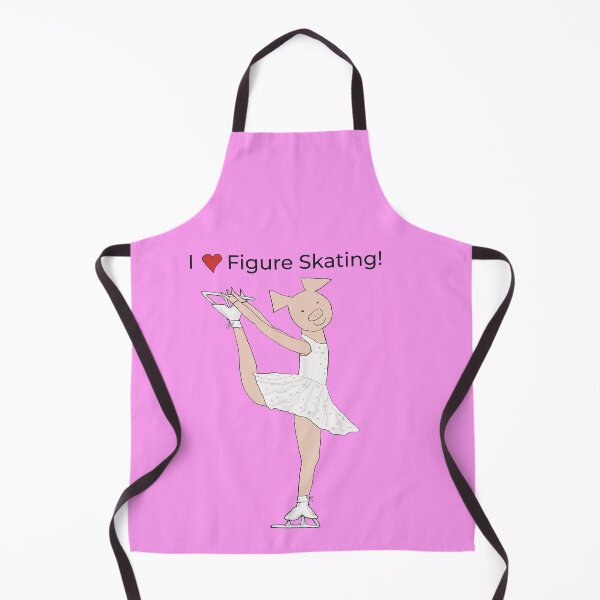 Item preview, I love Figure Skating, charming pink pig ice skater, pink. Figure skater designed and sold by PiggingJapan.