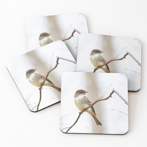 Item preview, A Phoebe Perched on a Twig in Winter designed and sold by Roxane Bay.