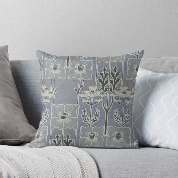 Item preview, Vintage abstract flower in gray pattern designed and sold by Pannpradit.