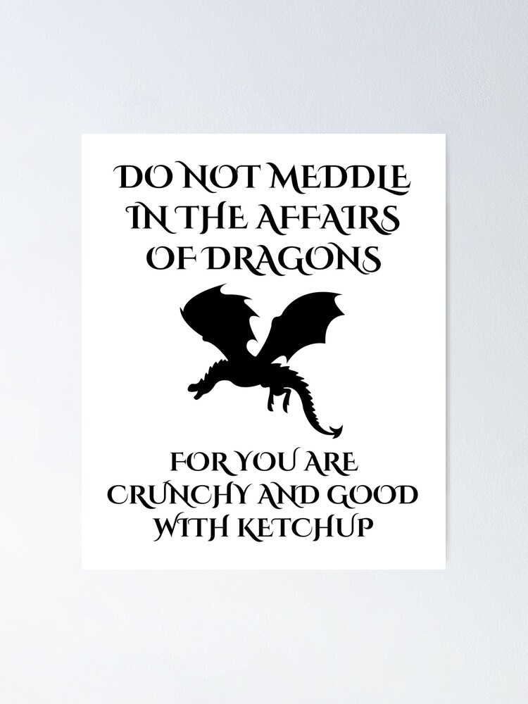 Do Not Meddle In The Affairs Of Dragons Funny Dragon Design T-Shirt