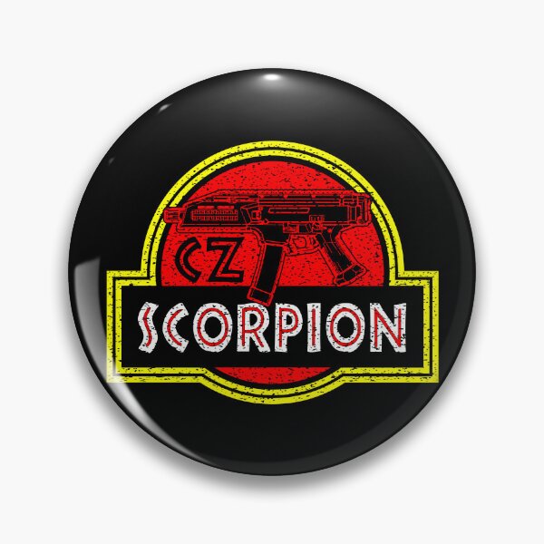 Item preview, Jurassic CZ Scorpion USA Pistol Retro Badge Dinosaur Patch Logo designed and sold by Warhawk Designs.