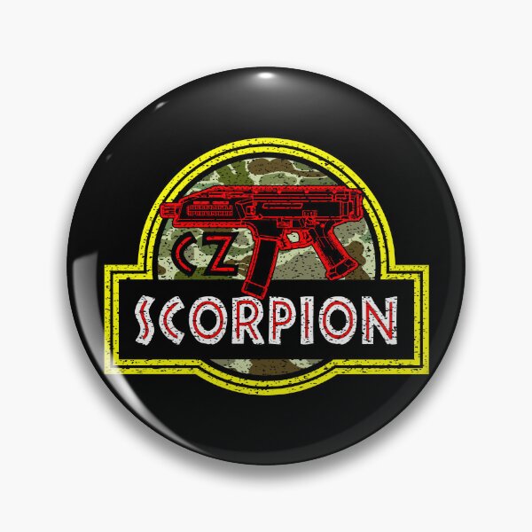 Item preview, Jurassic CZ Scorpion USA Pistol Retro Badge Dinosaur Patch Logo Camo Frogskin designed and sold by Warhawk Designs.