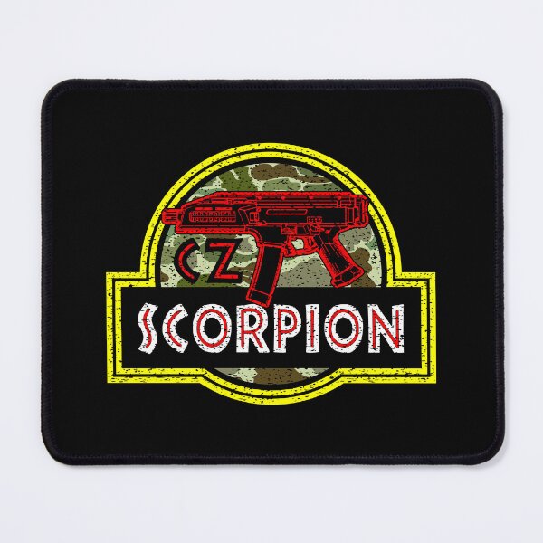 Item preview, Jurassic CZ Scorpion USA Pistol Retro Badge Dinosaur Patch Logo Camo Frogskin designed and sold by Warhawk Designs.
