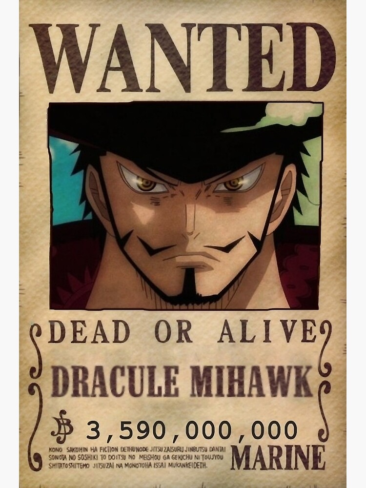 One Piece Wanted Poster - Dracule Mihawk