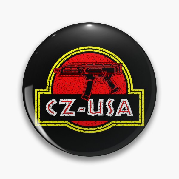 Item preview, Jurassic CZ Scorpion USA SMG Pistol Retro Badge Dinosaur Patch Logo designed and sold by Warhawk Designs.