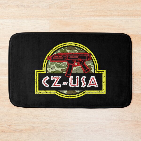 Item preview, Jurassic CZ Scorpion USA SMG Pistol Retro Badge Dinosaur Patch Logo Camo Frogskin designed and sold by Warhawk Designs.
