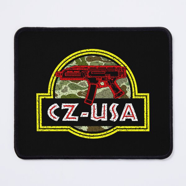Item preview, Jurassic CZ Scorpion USA SMG Pistol Retro Badge Dinosaur Patch Logo Camo Frogskin designed and sold by Warhawk Designs.