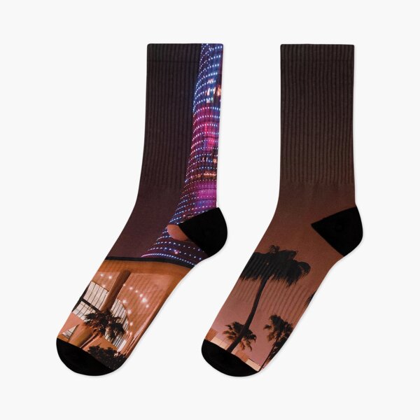 Item preview, Torch tower aspire zone Khalifa stadium at night designed and sold by Asombrosa.