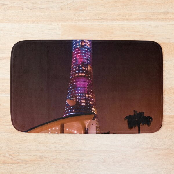 Item preview, Torch tower aspire zone Khalifa stadium at night designed and sold by Asombrosa.