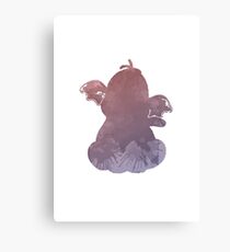 Elephant Inspired Silhouette Canvas Print