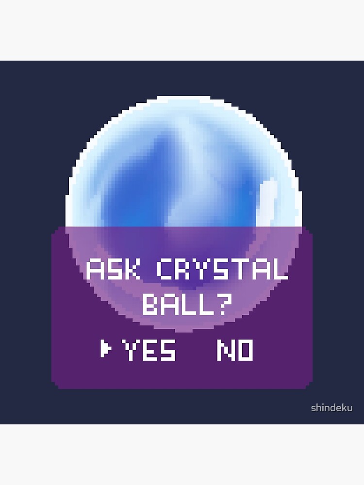 "Ask Crystal Ball? Pixel Art" Poster for Sale by shindeku Redbubble