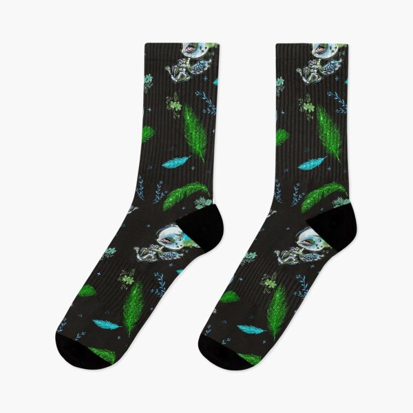 Item preview, Winged Bunny in Acid Green and Aqua designed and sold by GWTF-Designs.
