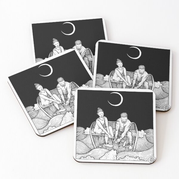 Item preview, a couple on a boat designed and sold by 4-piece-drawing.