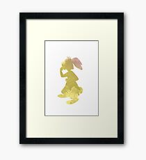 Rabbit Inspired Silhouette Framed Print