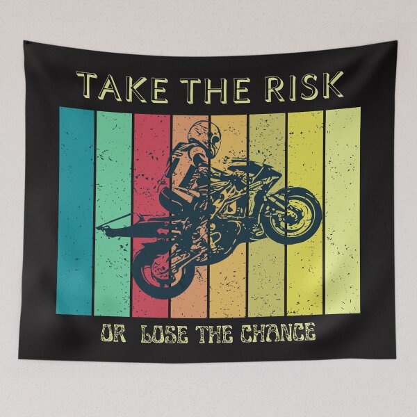 Item preview, Take the risk - Retro motorcycle  designed and sold by All-About-Life.