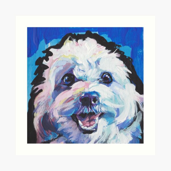 Fun Cavachon Dog bright colorful Pop Art Art Print