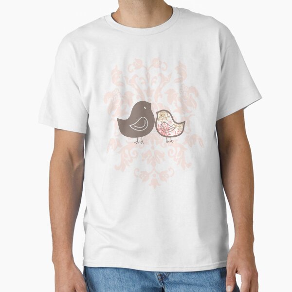 Item preview, Sweet Pink Damask Mommy and Baby Chicks © fatfatin designed and sold by fatfatin.