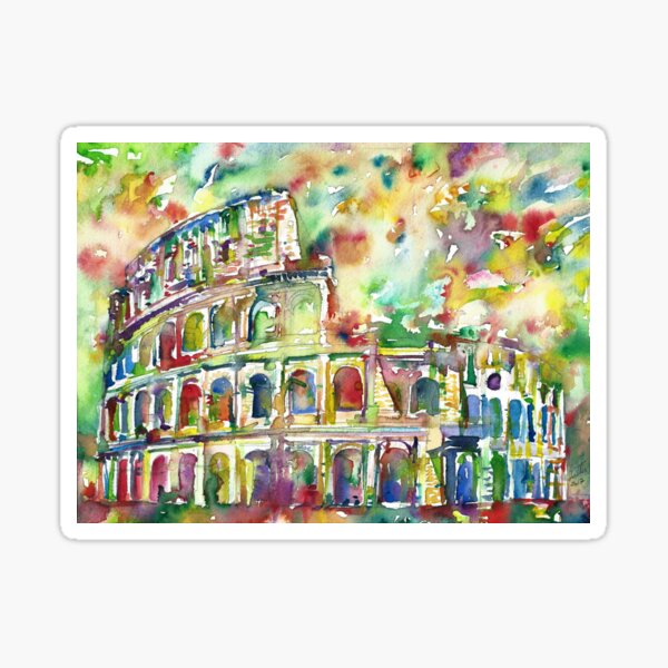 Item preview, COLOSSEUM - watercolor painting designed and sold by lautir.