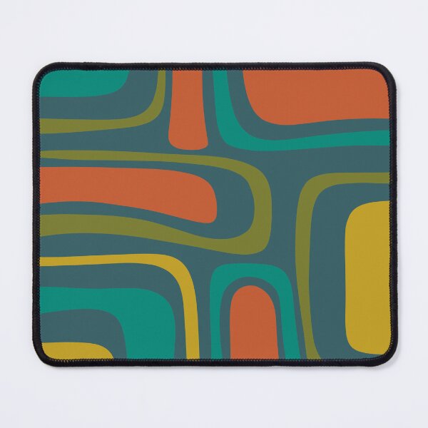 Item preview, Palm Springs Retro Midcentury Modern Abstract Pattern in Mid Mod Orange, Olive, Teal, and Mustard designed and sold by kierkegaard.