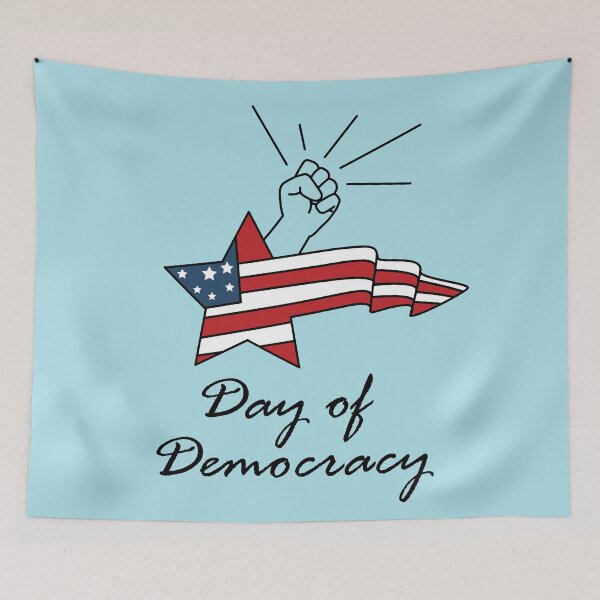 Item preview, International Day of Democracy - federal holiday in America designed and sold by thewishdesigns.