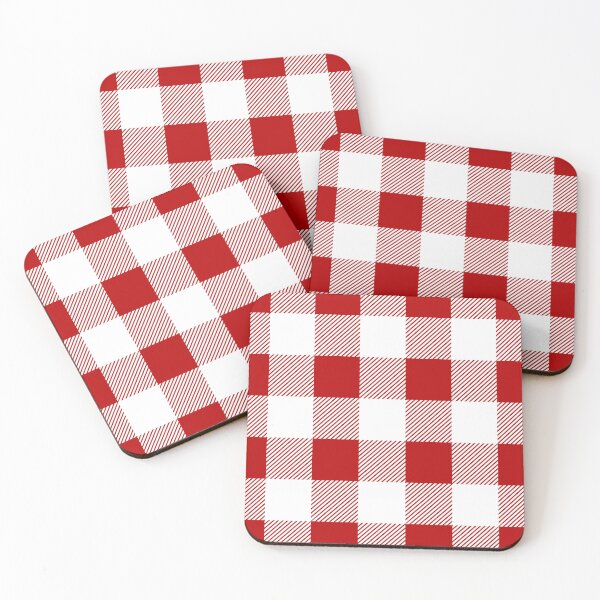 Item preview, Red and White Buffalo Plaid Pattern designed and sold by starrylite.