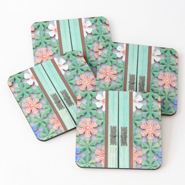 Item preview, South Korea | Sudosa Temple | Korean Buddhist Temple Doors | Wooden flower design designed and sold by 9BPRCP.
