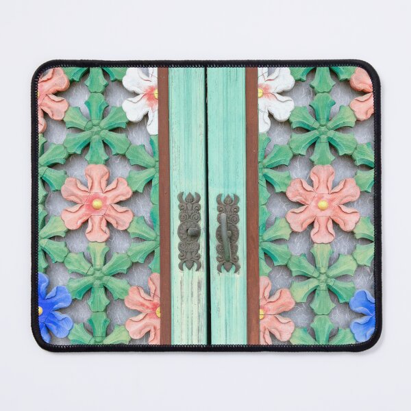 Item preview, South Korea | Sudosa Temple | Korean Buddhist Temple Doors | Wooden flower design designed and sold by 9BPRCP.