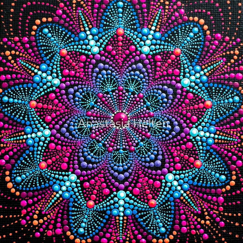 "Mandala painting on canvas" by Anastasia Helten Redbubble